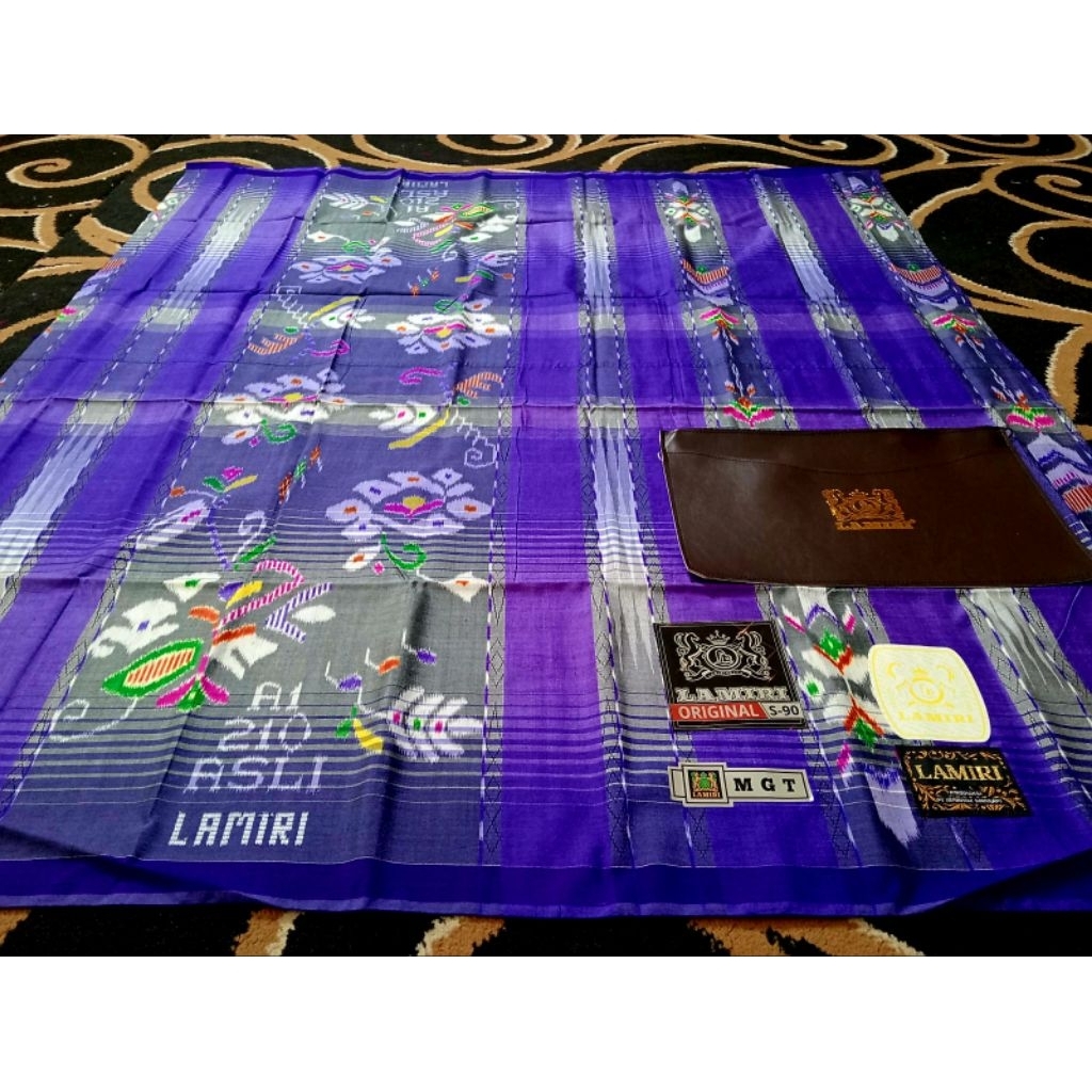 [BIG SALE RAMADHAN] SARUNG LAMIRI S90 SONGKET MOTIF ZEBRA ASLI BENANG 210  FULL SUTRA BASAH SUPER HA