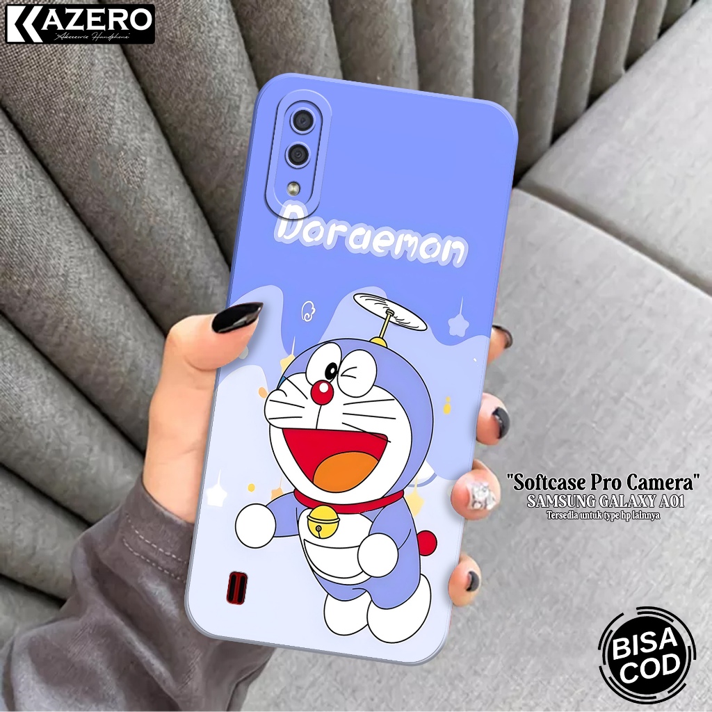KAZERO - Case Hp Samsung Galaxy A01 - Fashion Case Kartun - Pro Camera - Softcase Samsung Galaxy A01