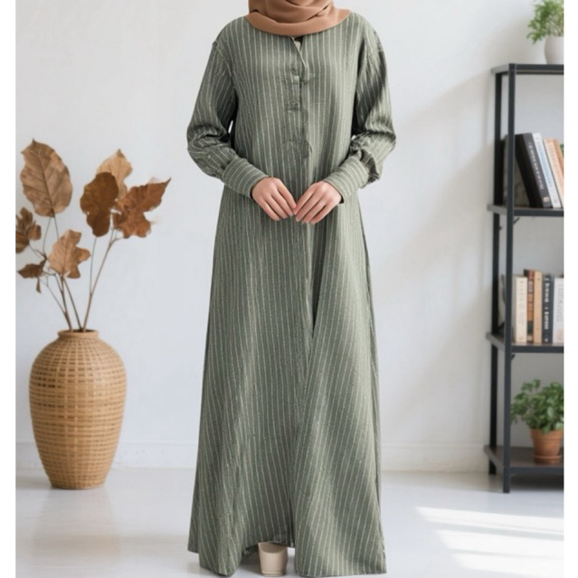 Gamis / Dress Rayon Garis