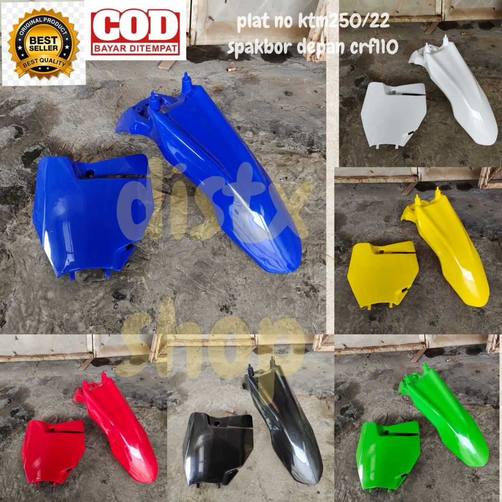 BODY SET CRF 110 2ITEM PLAT NOMER KTM 250 2022 SPAKBOR DEPAN CRF 110 SLEBOR COVER NOMER FRONT FNDER 