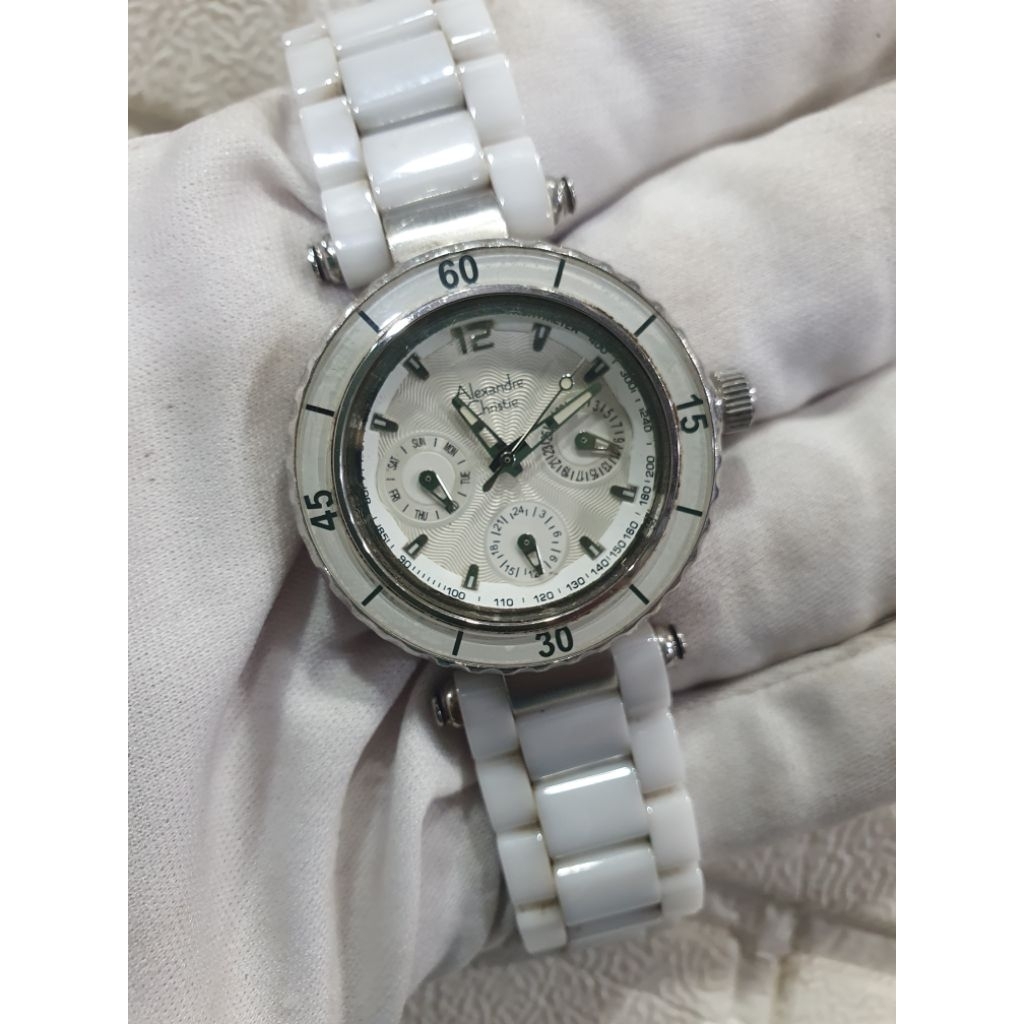 Jam Alexandre Christie Ceramic 6149BF Wanita Original Preloved