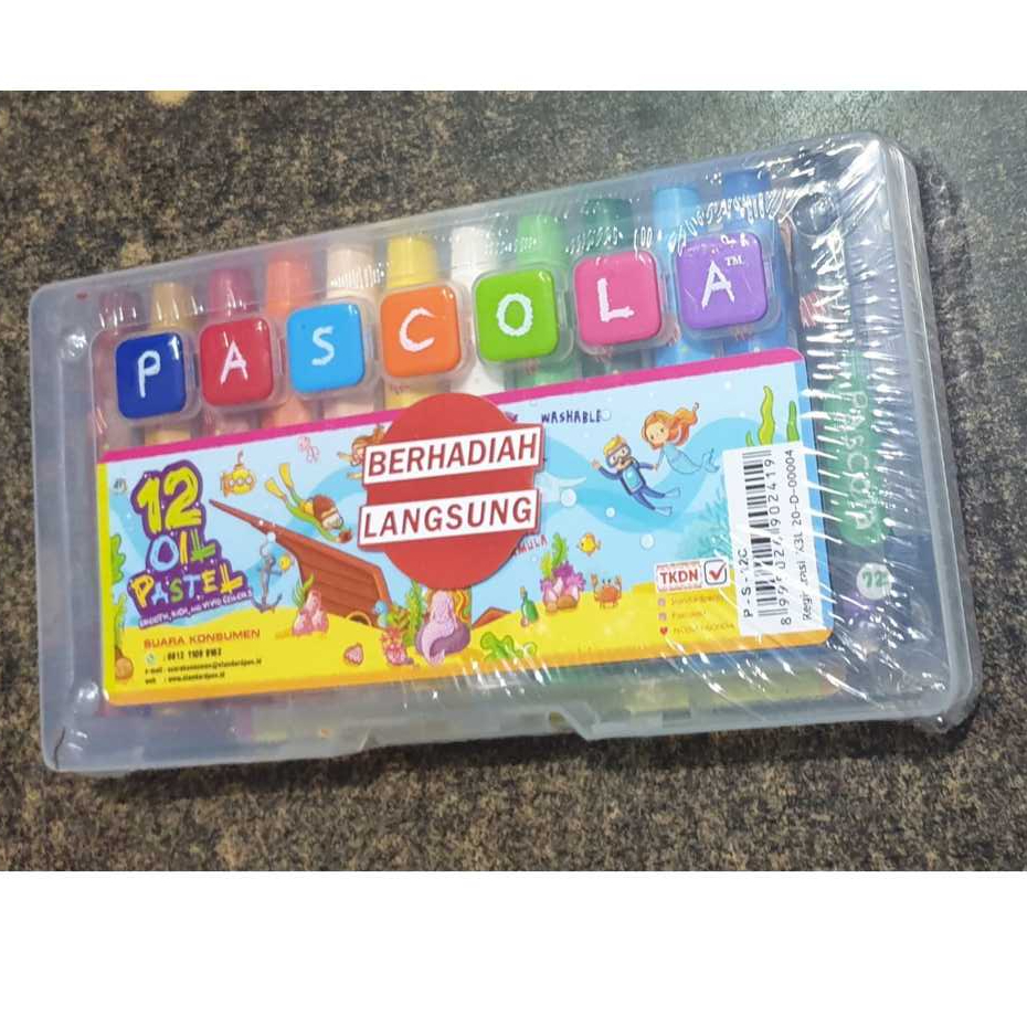 Pastel / Crayon Pascola 12 Warna , Oil Pastel Pascola 12 Warna