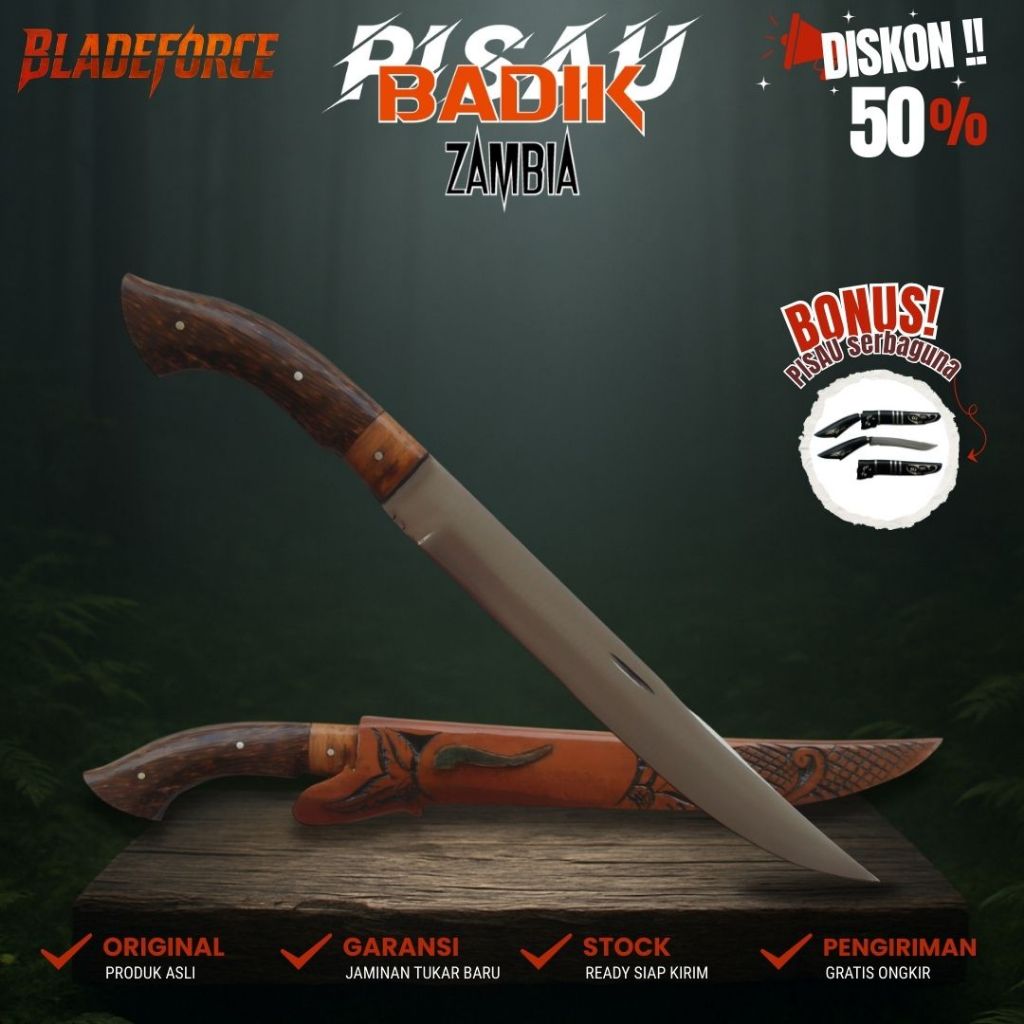 Pisau Zambia - Rasamala Ukir Stylish