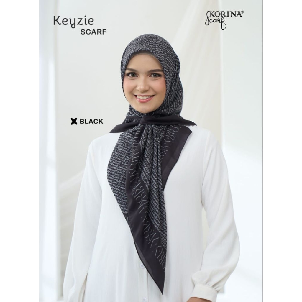 Keyzy Pattern scarf by korina, jilbab motif, jilbab korina, jilbab motif jilbab cantik,jilbab korina
