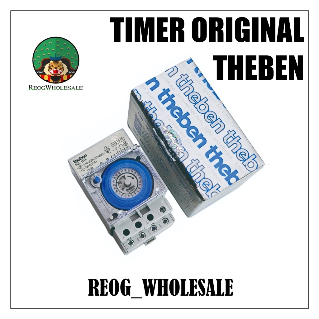Veryniceuu Timer Analog Theben SUL181D dan SUL181H Switch Switcher 24 Jam/H Panel Lampu Otomatis