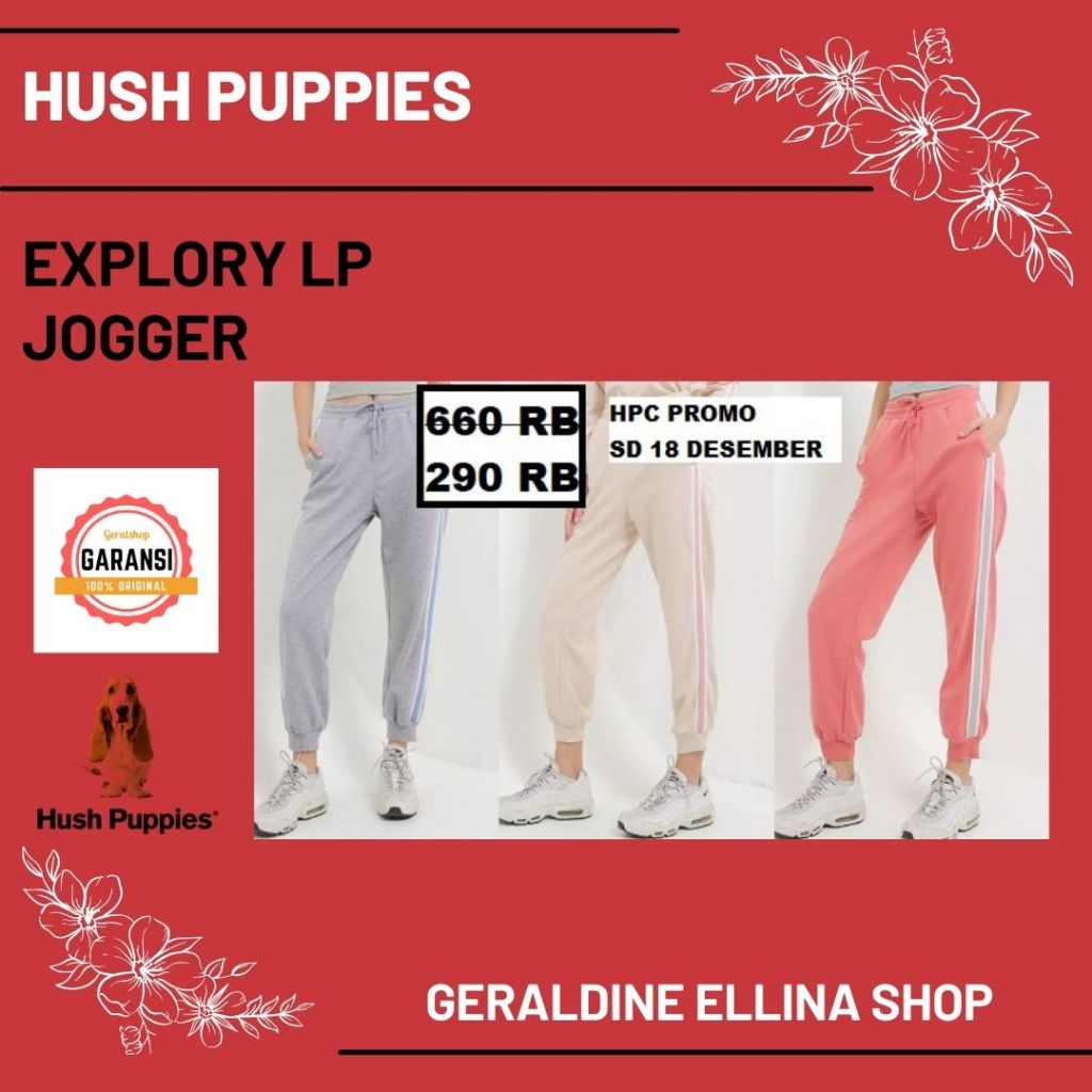 Celana jogger pants wanita Hush Puppies 100% original seri EXPLORY