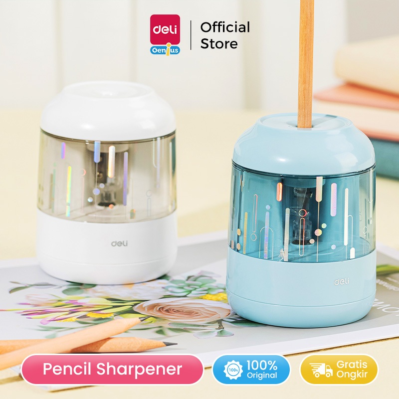 Deli Electric Pencil Sharpener / Rautan Pensil Otomatis Lucu EH508