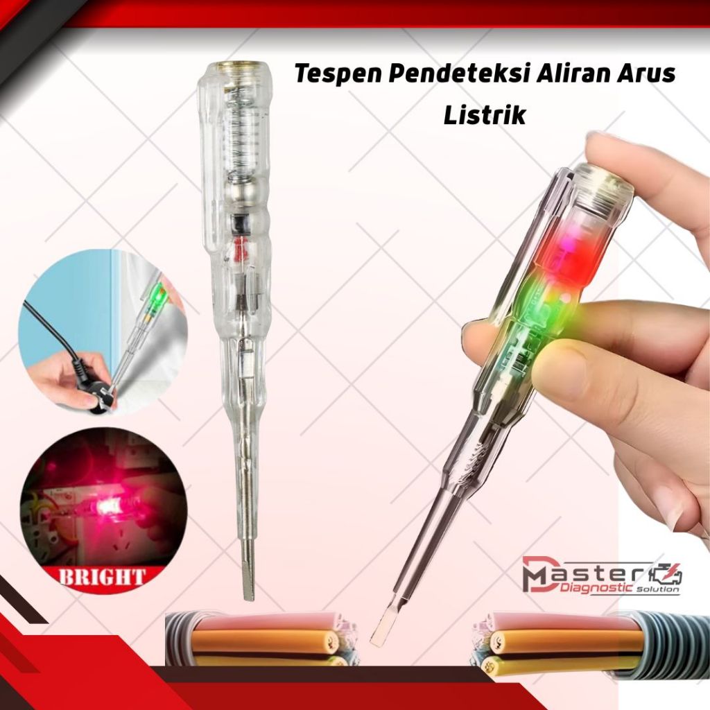 Tespen Listrik AC DC Voltage BSIDE, Pendeteksi Aliran Listrik Terputus, Tespen Listrik Kabel Putus