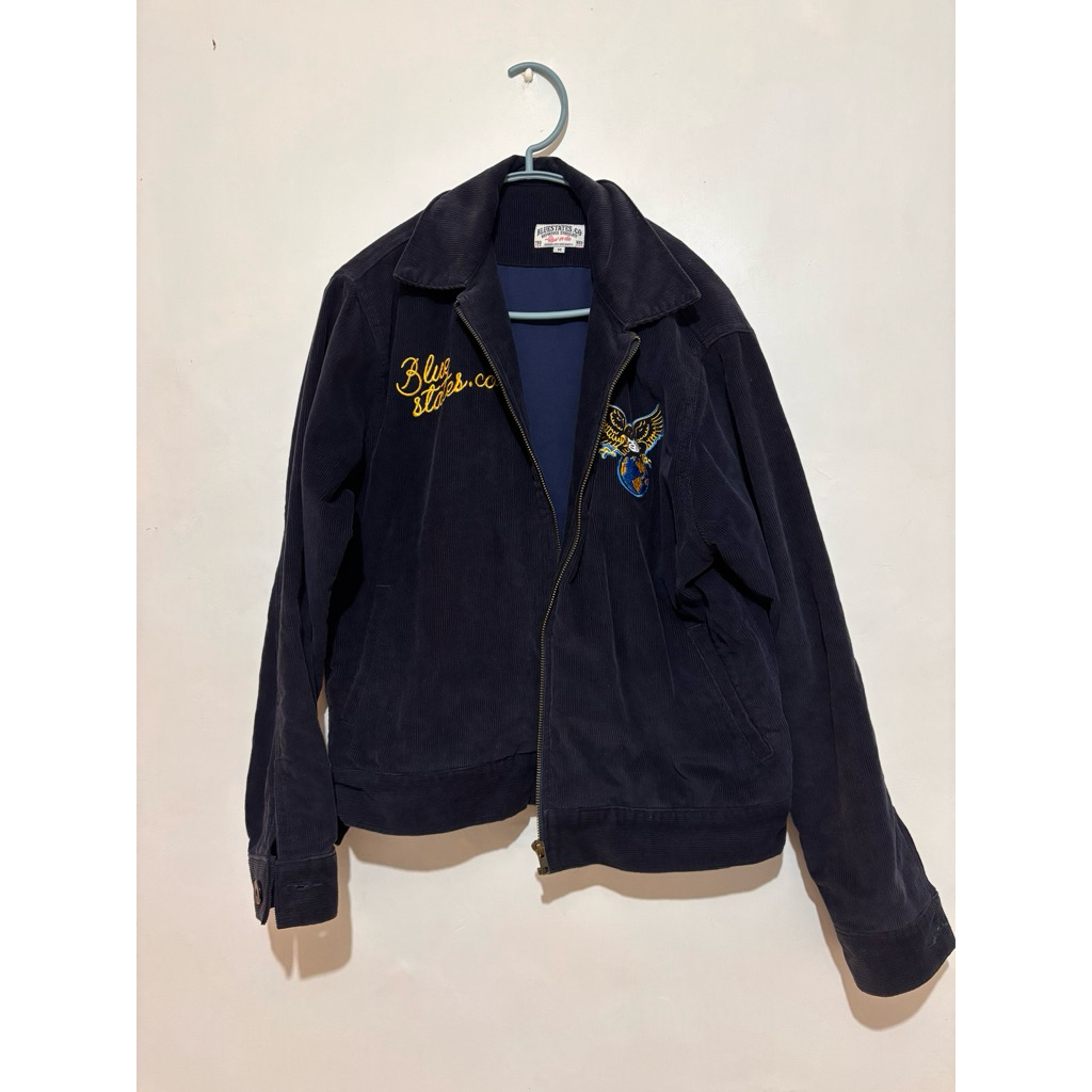Work jacket corduroy blue states denim