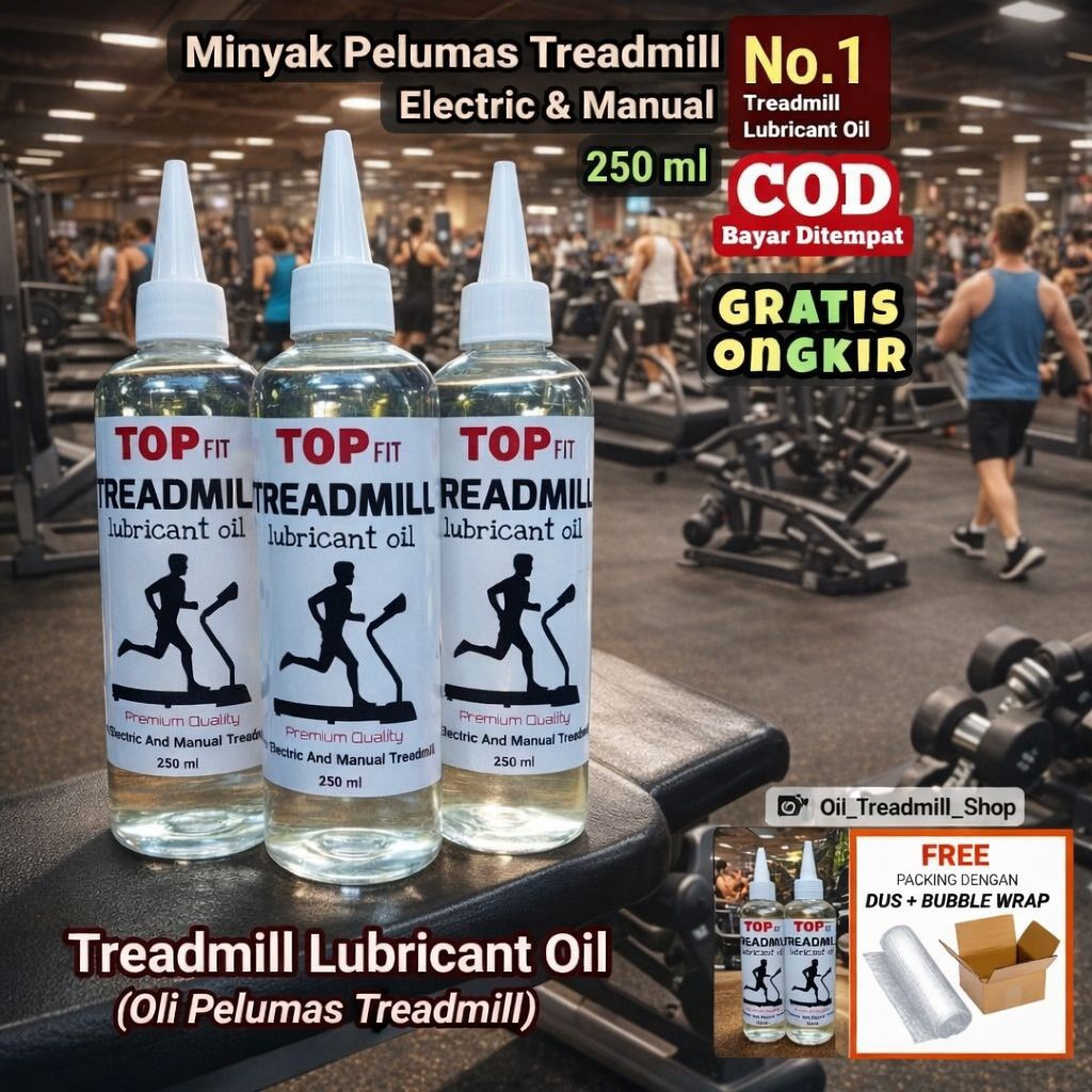 TOP FIT Pelumas Alat Olahraga Treatmill Fitness Treadmill Elektrik Manual Portable Sepeda Statis Hom
