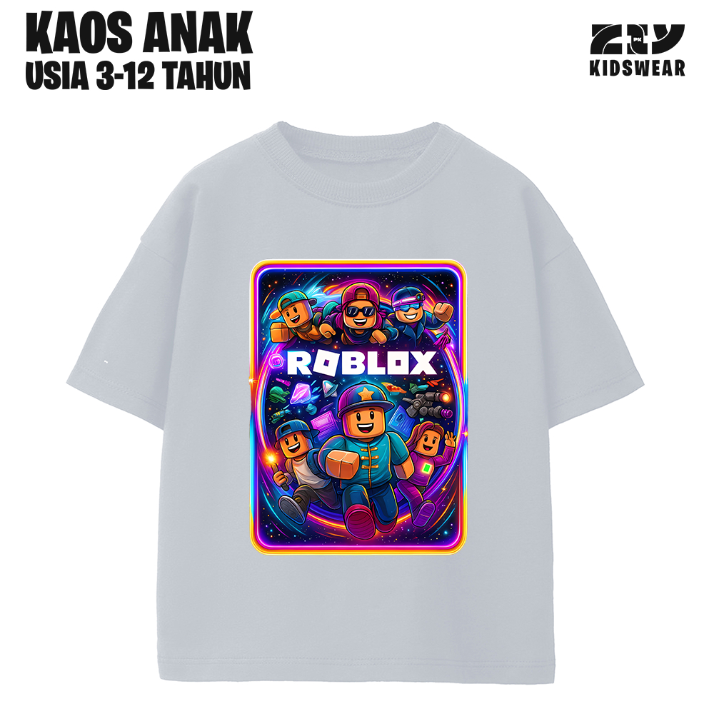 Outfit Terbaru Kaos Roblox Anak Unisex | Baju Karakter Game Roblox Usia 3–12 Tahun Cccok Buat Main