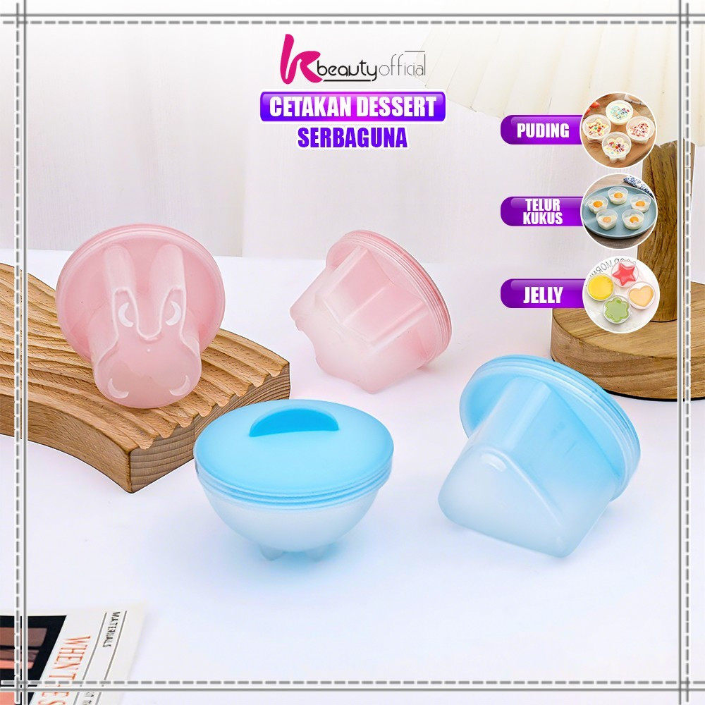 KB-C1437 Cetakan Telur Kukus Dessert Bentuk Lucu / Cetakan Steamer Telor Egg Poacher / Cetakan Jelly