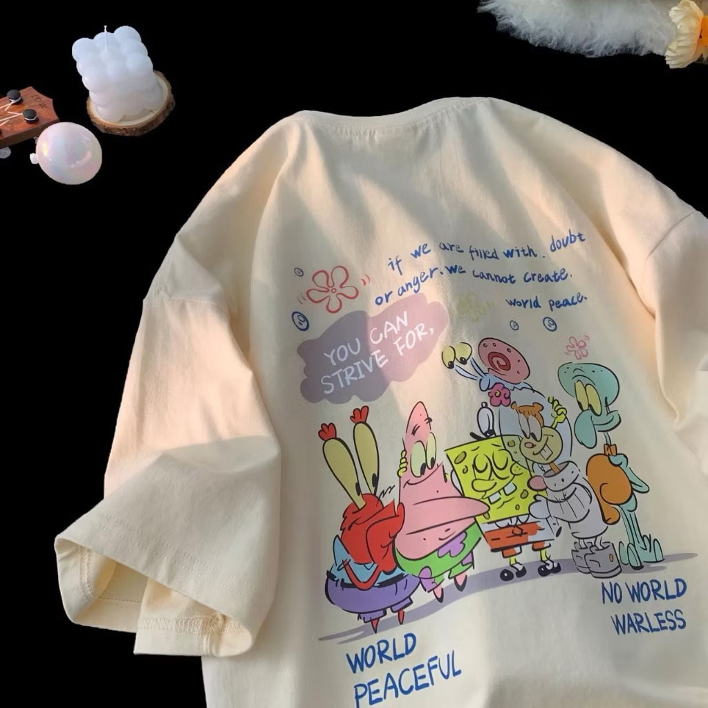 Ready Oversized Tee | Spongebob Squarepants Oversized tee | Korean Kaos Tshirt Oversized unisex