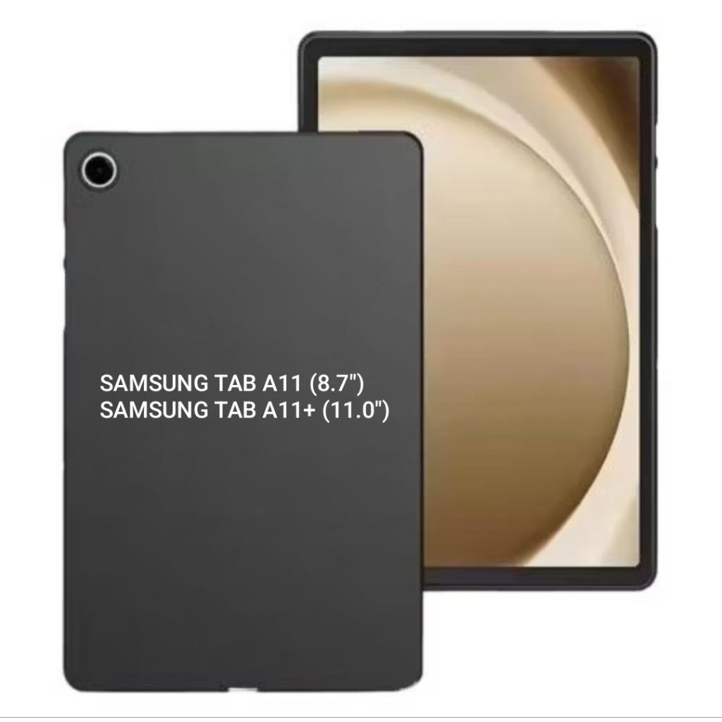 Case Black Macaron Samsung Galaxy Tab A11 8.7" - Samsung Tab A11+ 11.0" Casing Pelindung Tablet