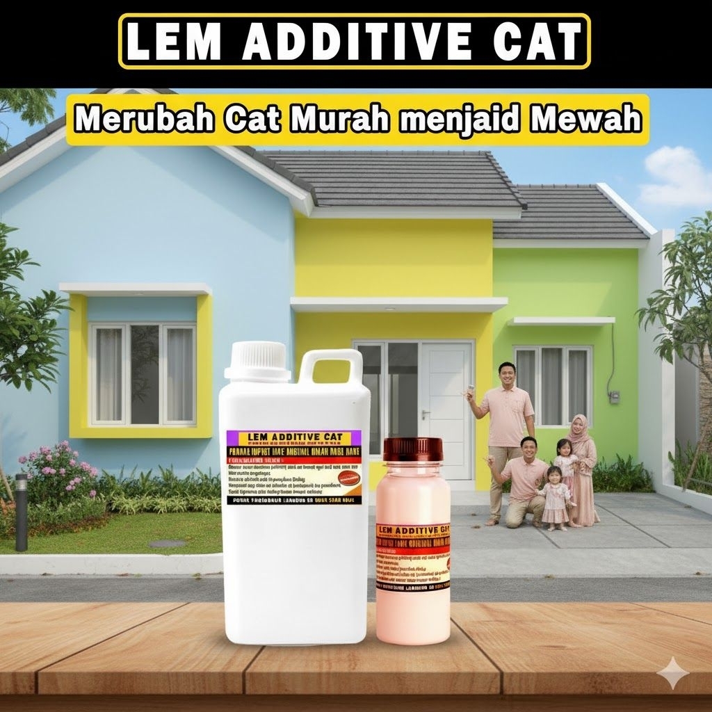 LEM ADDITIVE, Campuran Cat, Merubah cat biasa jadi Waterproof 5KG & 1KG