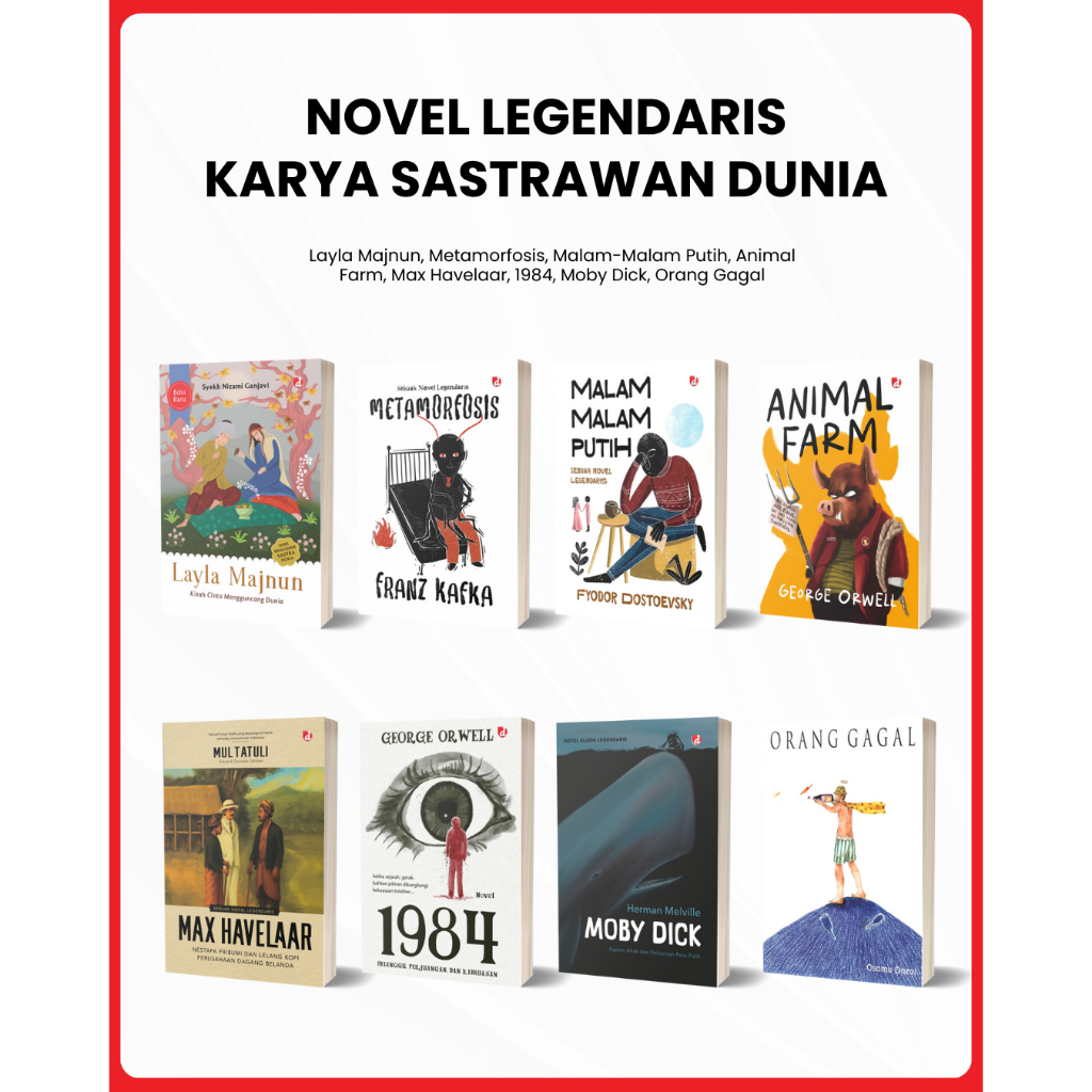 Koleksi Novel Legendaris Karya Novelis Dunia (Sastra Dunia)