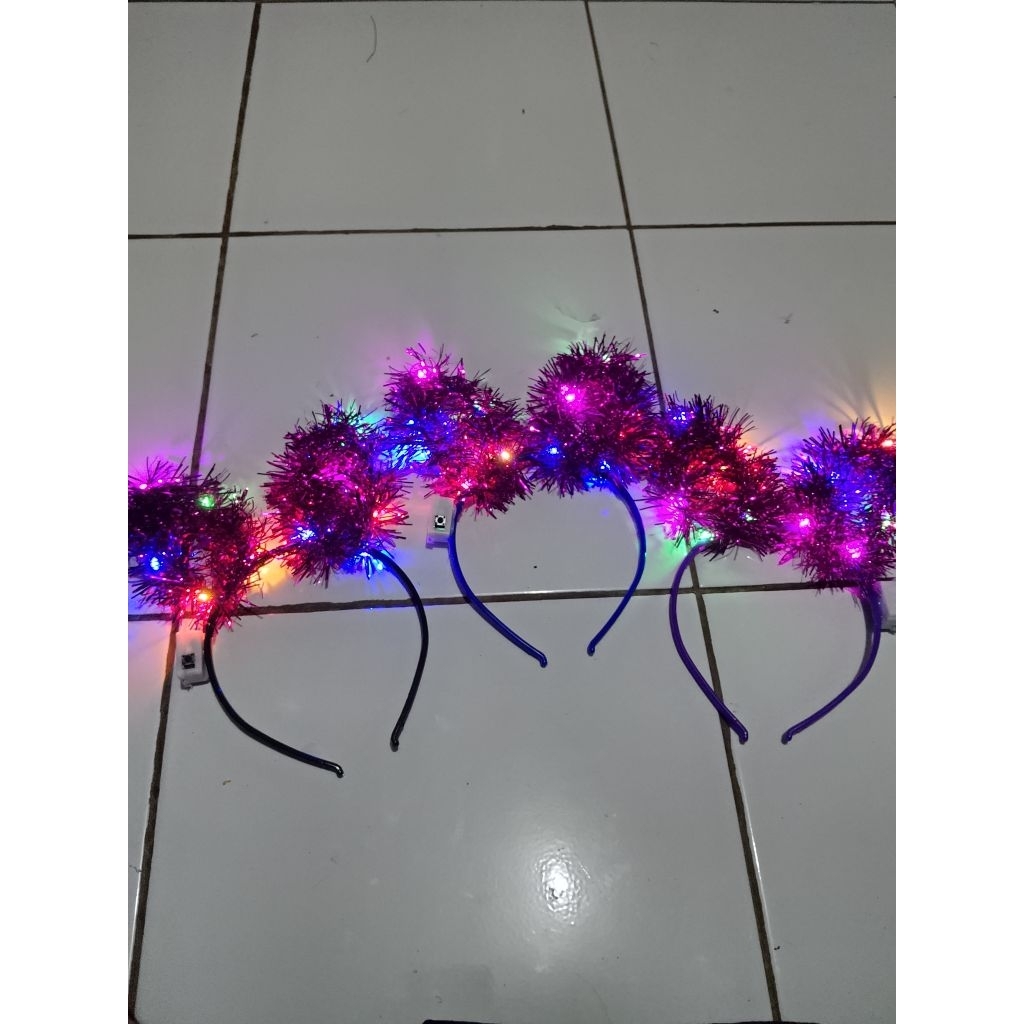 Bando Lampu LED Warna-Warni Hiasan Kepala Pesta Anak Dewasa