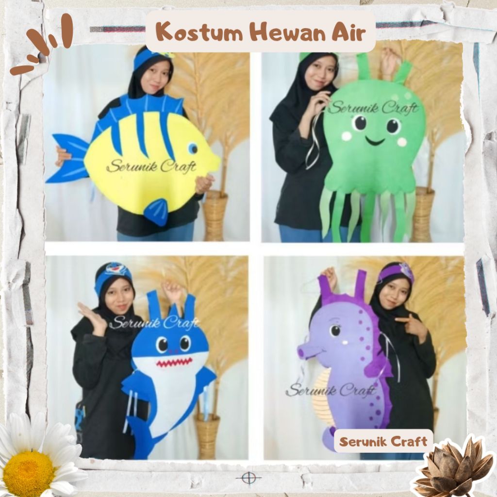 Kostum Hewan Laut dari kain Flanel