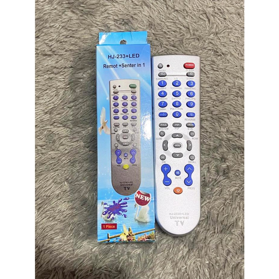 Remote TV Universal Remot Multi 133 133E 233 233E + LED HJ-233