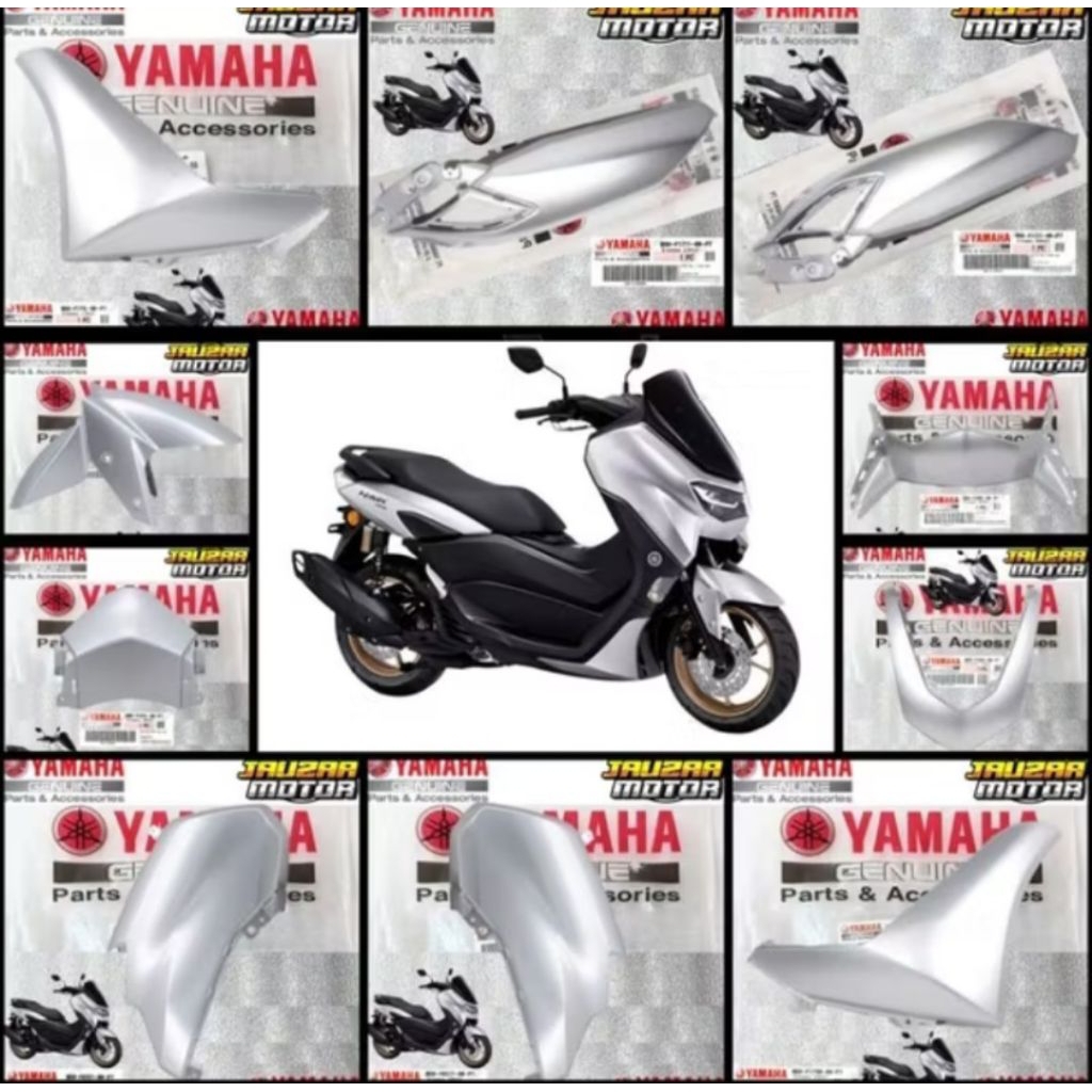 full cover body halus all new nmax 2020 2024 silver original yamaha