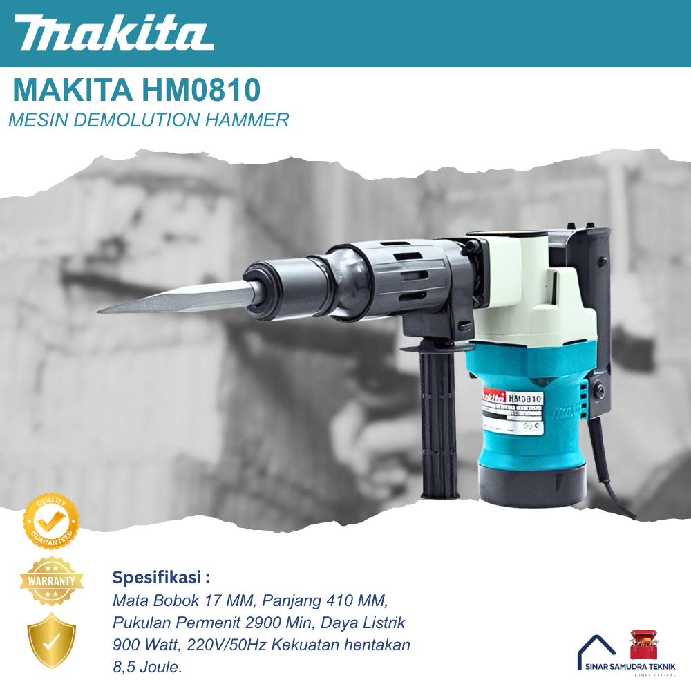 Makita HM0810T / HM 0810 T Mesin Demolition Hammer (BOX Plastik)