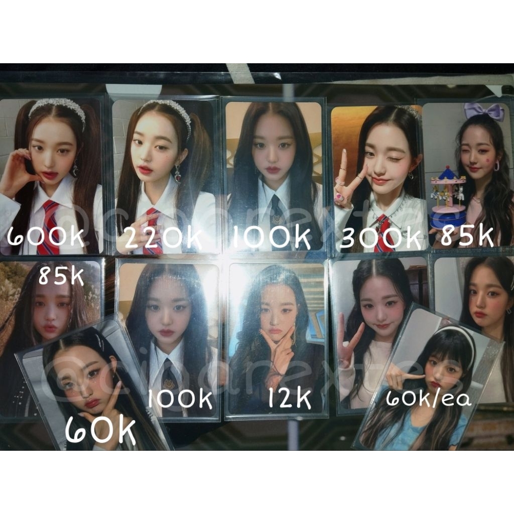 jang wonyoung photocard iz*one ive eleven oneiric diary od one reeler or bloom*iz color*iz kihno ele