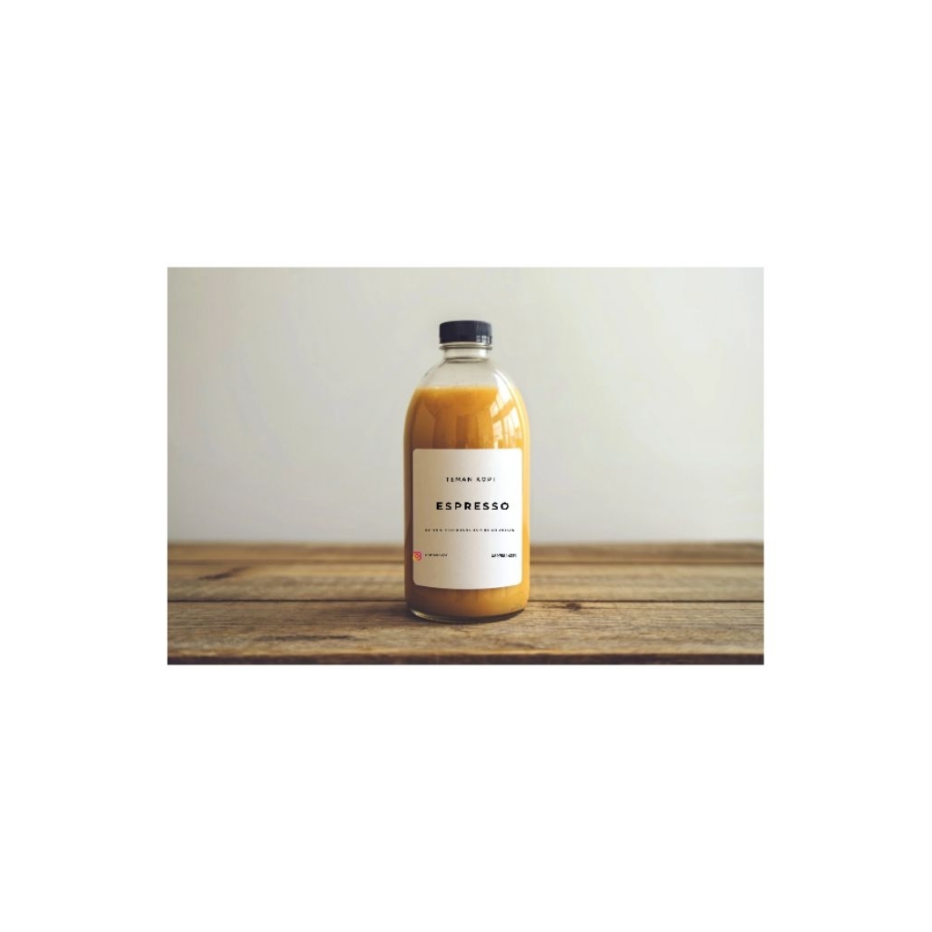 LangitKertas stiker label minuman kopi botol kekinian