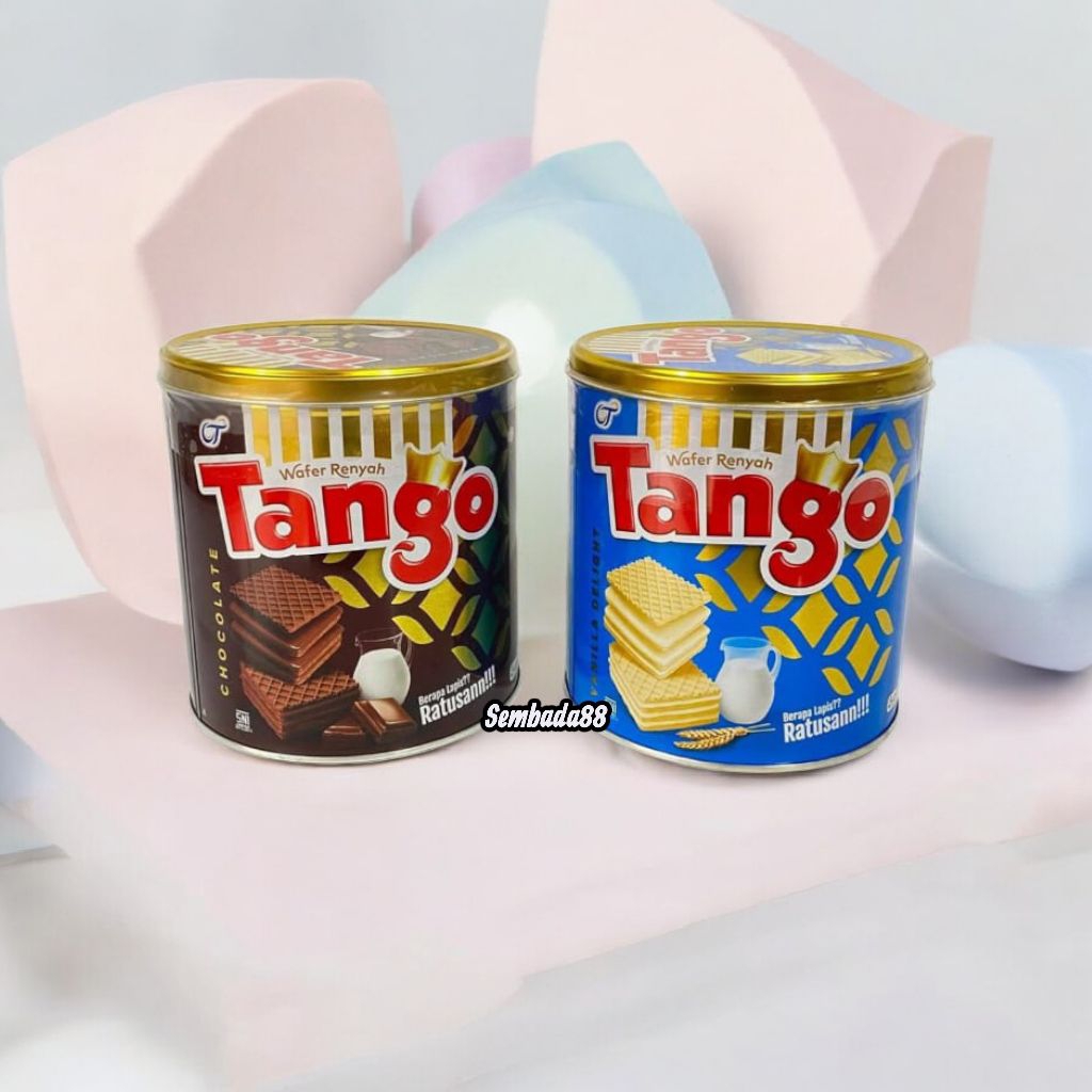 TANGO WAFER RENYAH KALENG COKELAT & VANILLA 240 GRAM / WAFER KALENG / TANGO KALENG / KUE LEBARAN