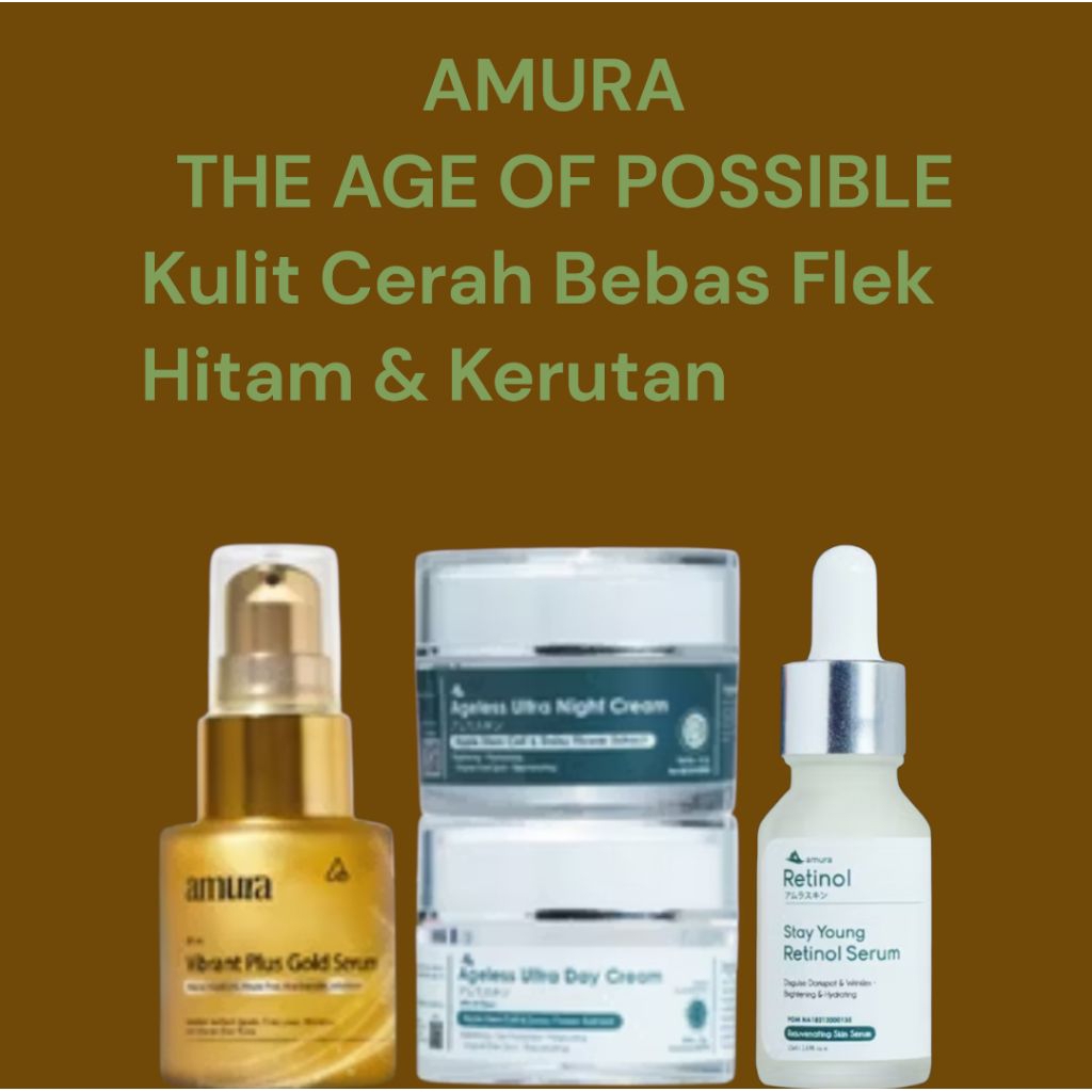 PROMO Amura Paket Flek Hitam Dan Kerutan - Spesialis Atasi Flek Hitam&Kerutan, Garis Halus & Kulit K