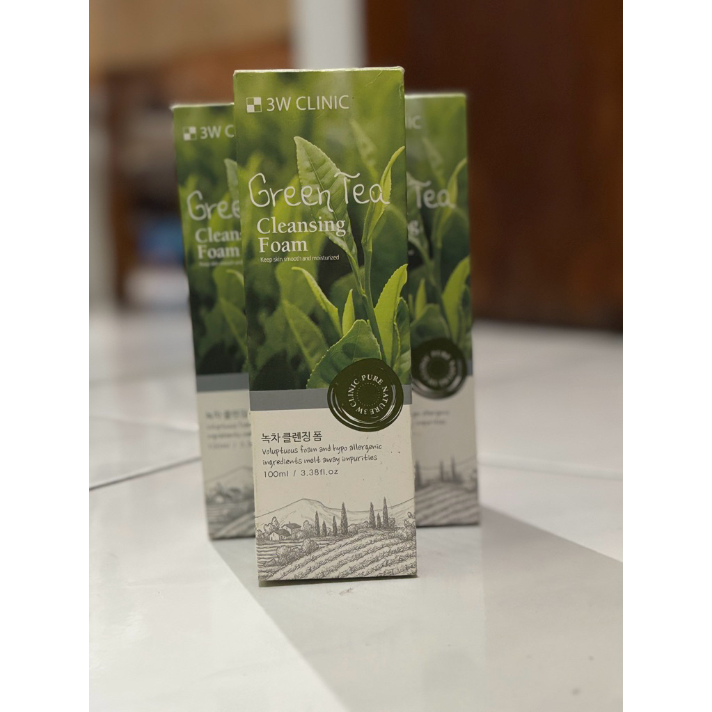3w clinic green tea facial foam