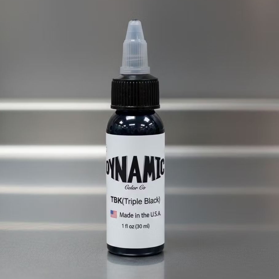 Dynamic Tattoo Ink Triple Black 1oz - tinta tattoo asli untuk tinta tato tubuh - Tinta tato triple b