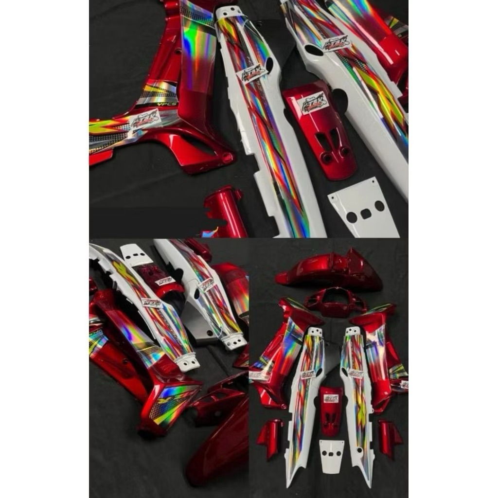 STRIPING FIzr 2004 CUSTOM HOLOGRAM MERAH PUTIH STIKER FIZR