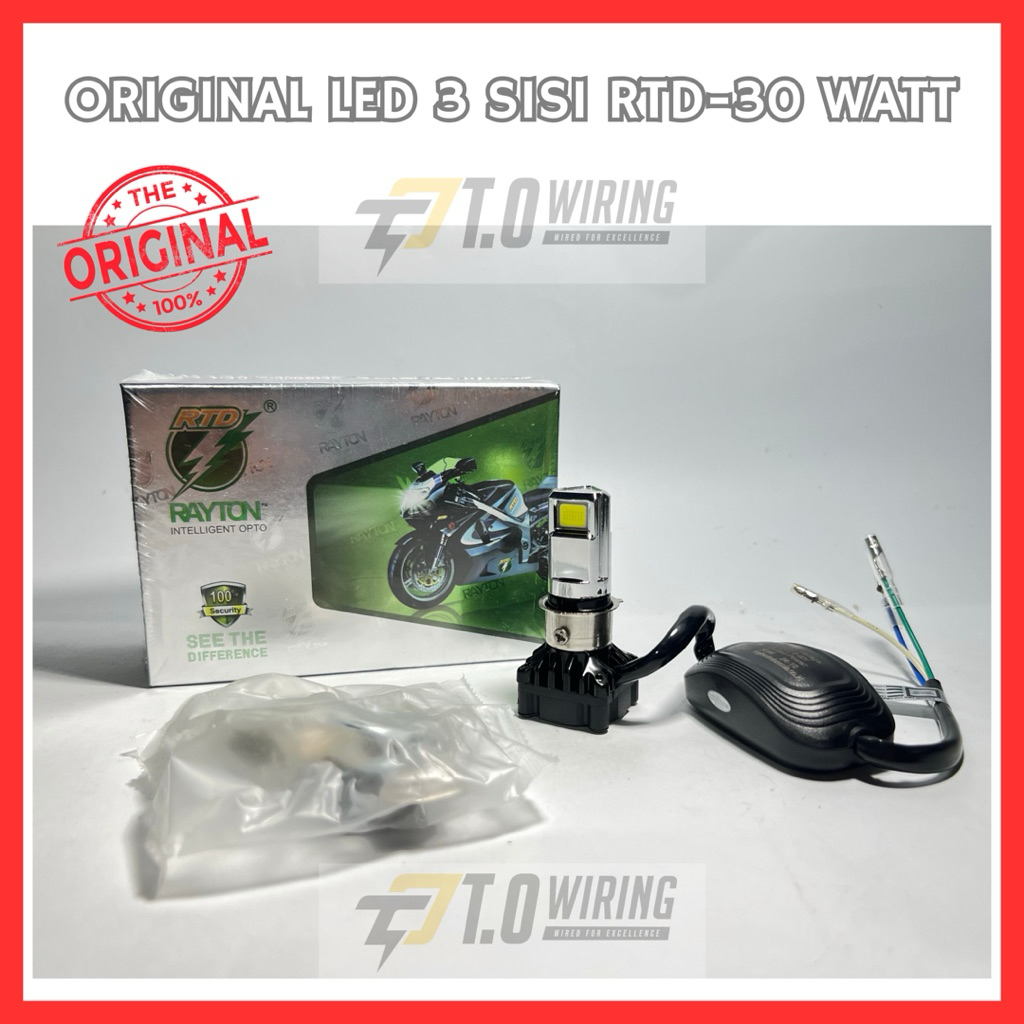Lampu Led Rtd 3 Sisi H6 H4 Original 100 Persen M02D I Lampu Rtd 3 MATA | LAMPU UTAMA MOTOR