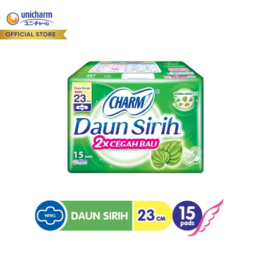 Charm Pembalut Herbal Ansept+ 23cm Wing 16 pads