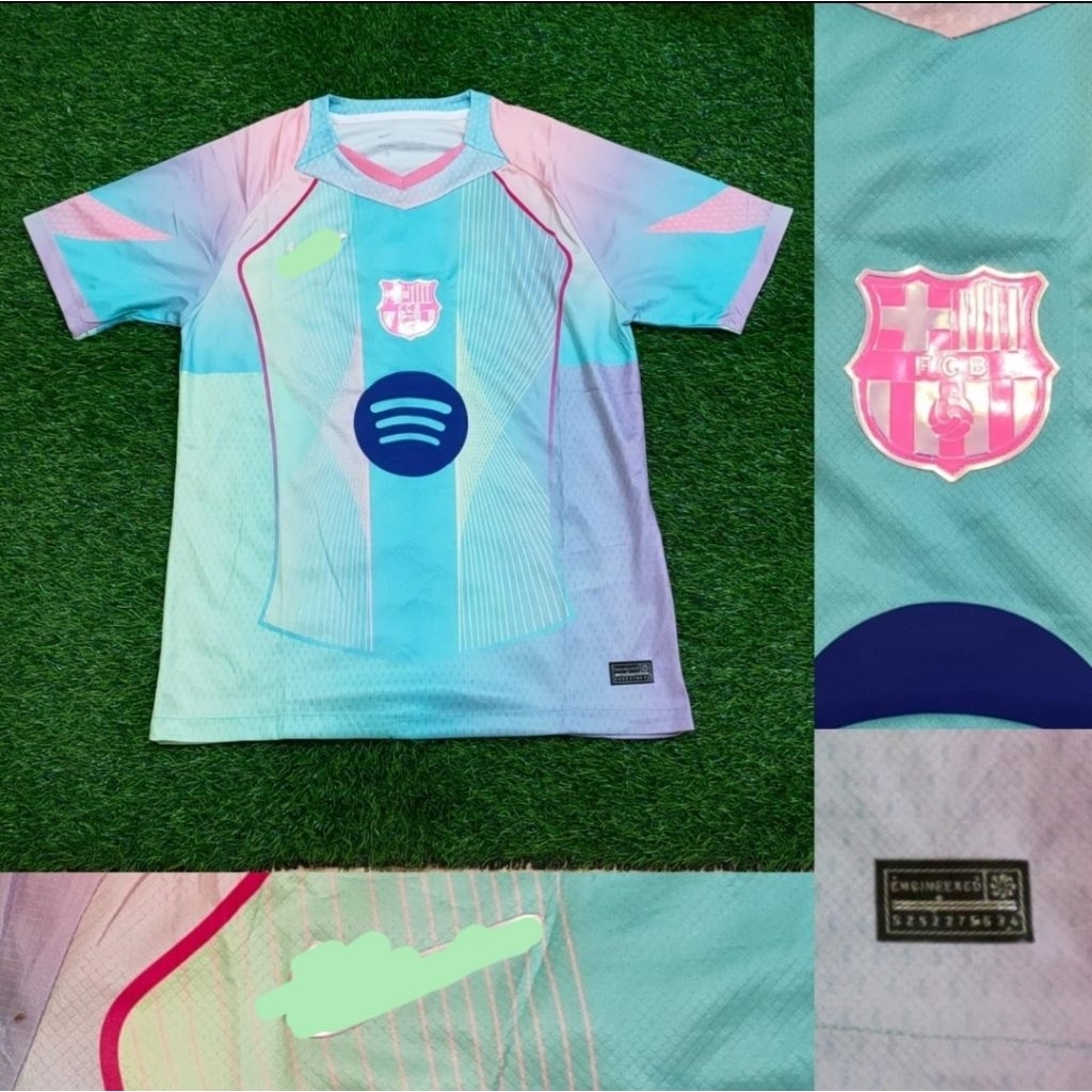 Jersey Kaos Baju Sepak Bola Barca Barka Barce Barcelona Home Away 3rd Third 4th Training Prematch Sp