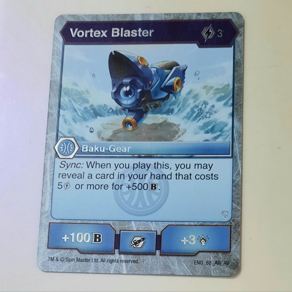 Kartu Bakugan Vortex Blaster aquos baku gear card tcg spin master