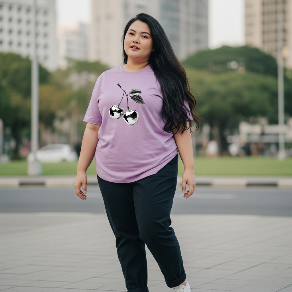 Kaos Wanita Super Jumbo Aplle2 LD 160 150 140 130 120 Baju Plus Size