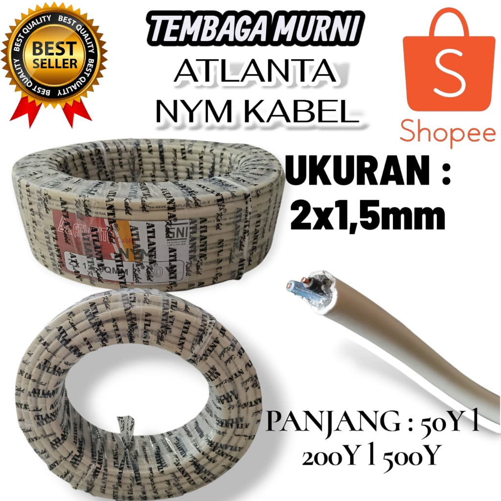 KABEL LISTRIK ATLANTA 2x1,5MM NYM