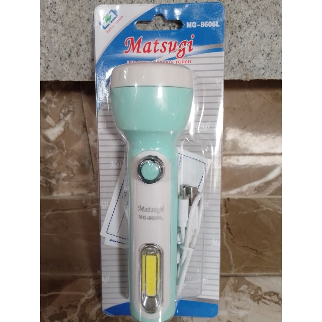 senter matsugi senter cas mg 8606 baterai lithium