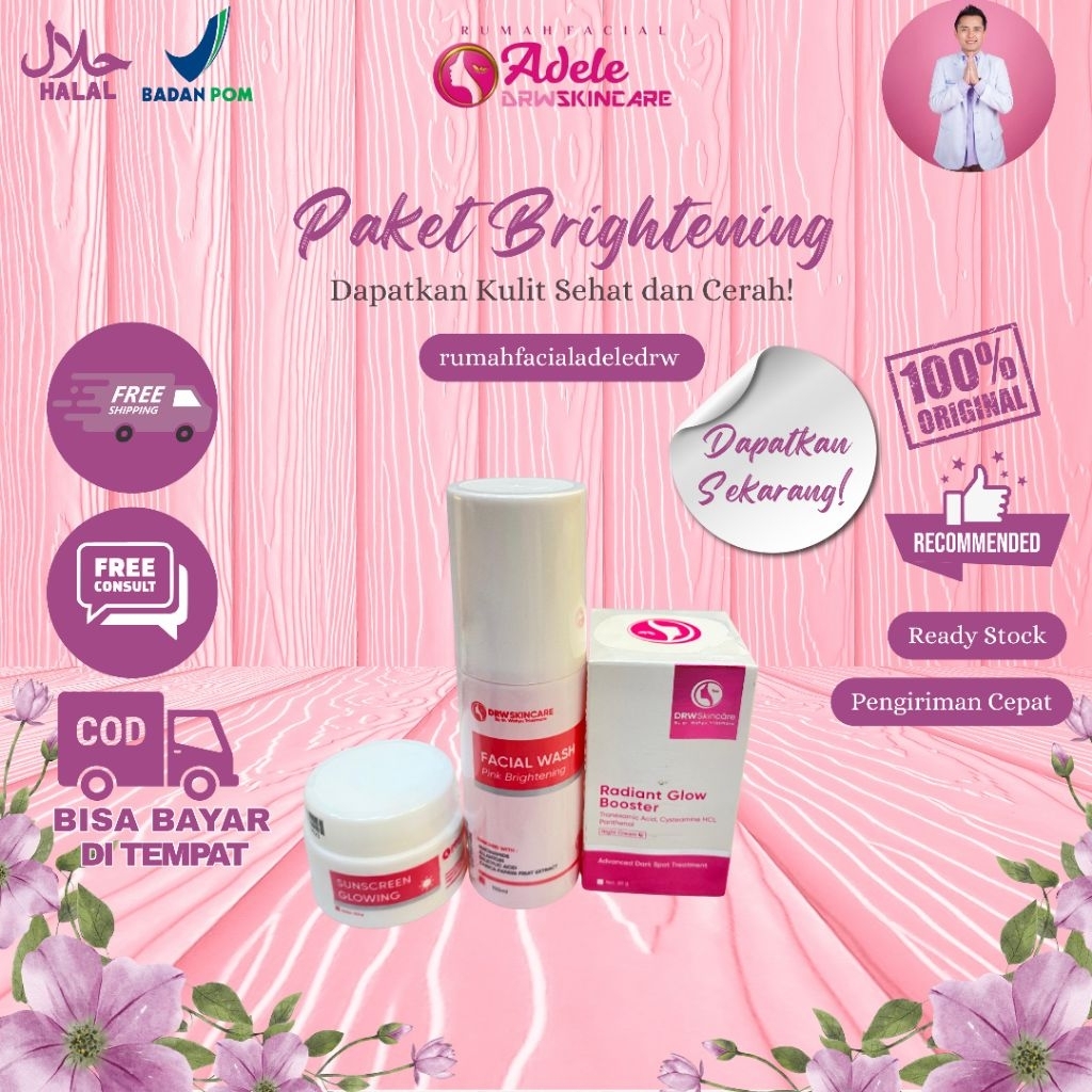 Paket Radiant Glow Booster Drw Skincare Flek Hitam/Flek Berat/Normal Skin
