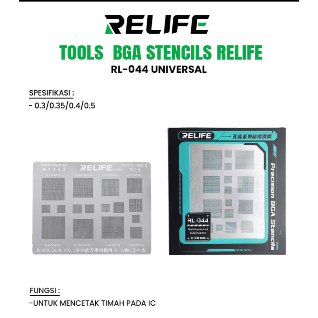 PLAT CETAKAN BGA IC UNIVERSAL RL-044 UNIVERSAL RELIFE
