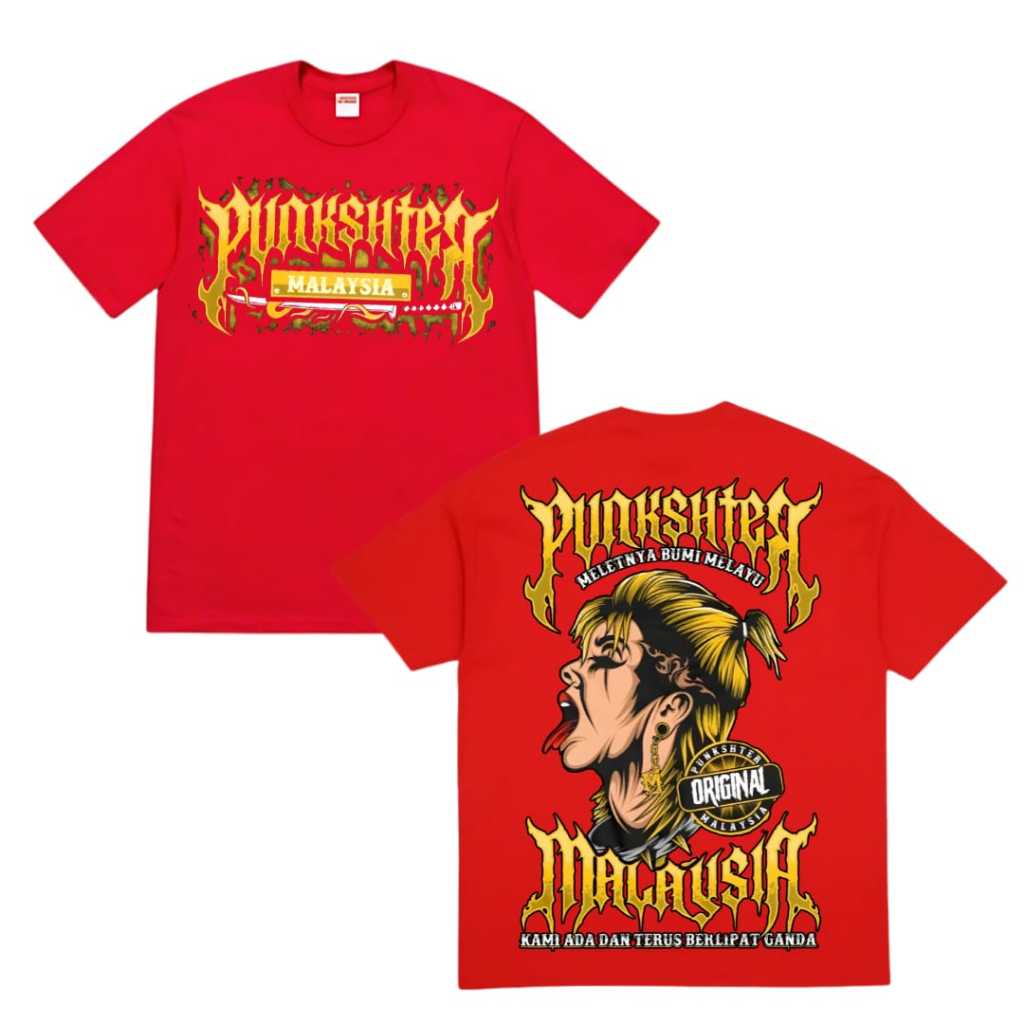 Norm Store | Custom Kaos Punkshter Malaysia | Cotton Combed 30s 24s Warna Merah
