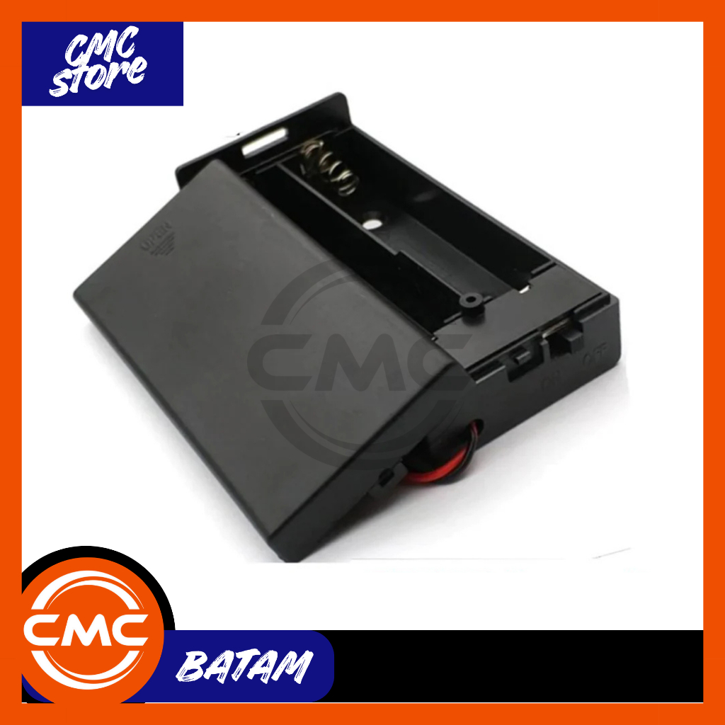 Battery Holder 2 x 18650 Kotak Case Box Baterai Batere + Saklar Tutup
