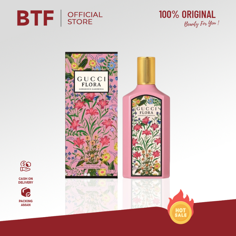 Parfum Wanita Gucci Flora Gorgeous Cardenia Pink FLOWER NEW Eau De Parfum EDP 100ml