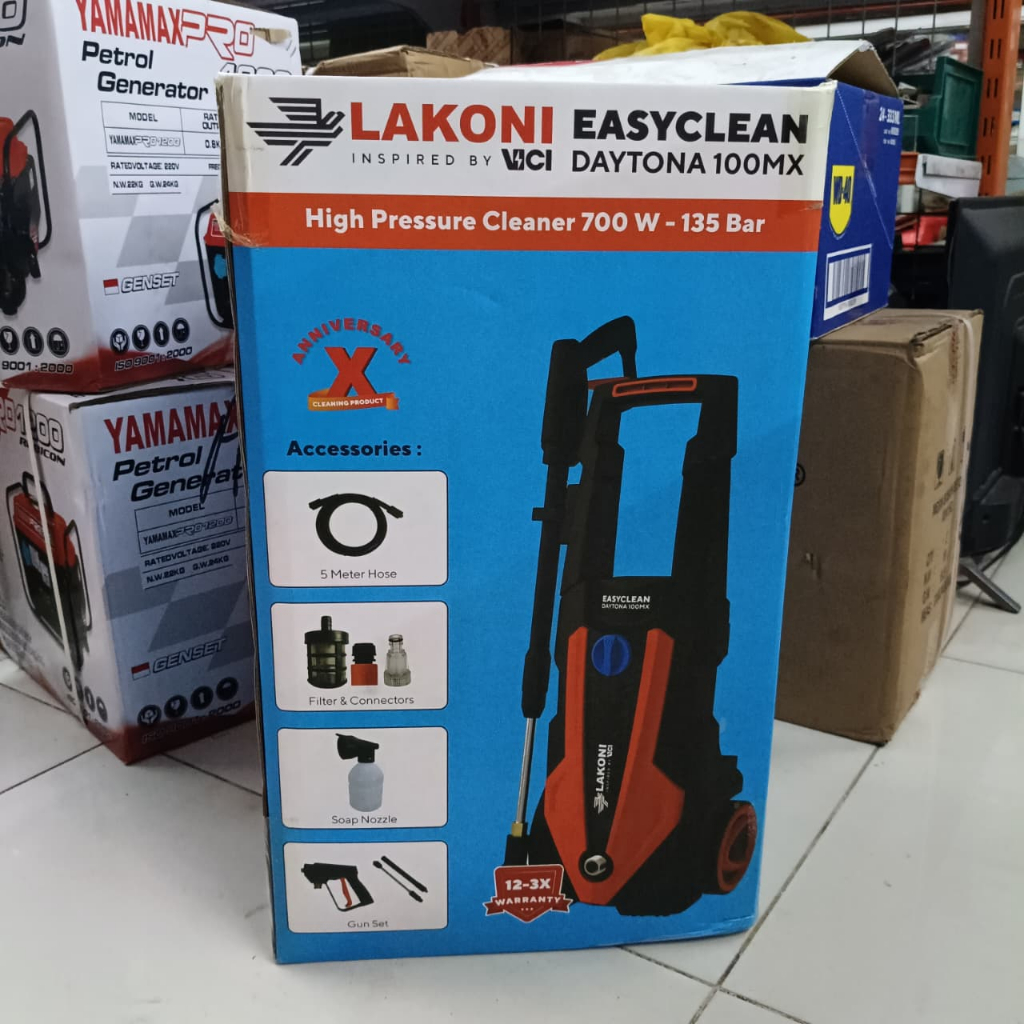 Jet Cleaner LAKONI DAYTONA 100MX 135BAR 700W - Mesin Steam Cuci Mobil Wash EasyClean Daytona 100 MX 