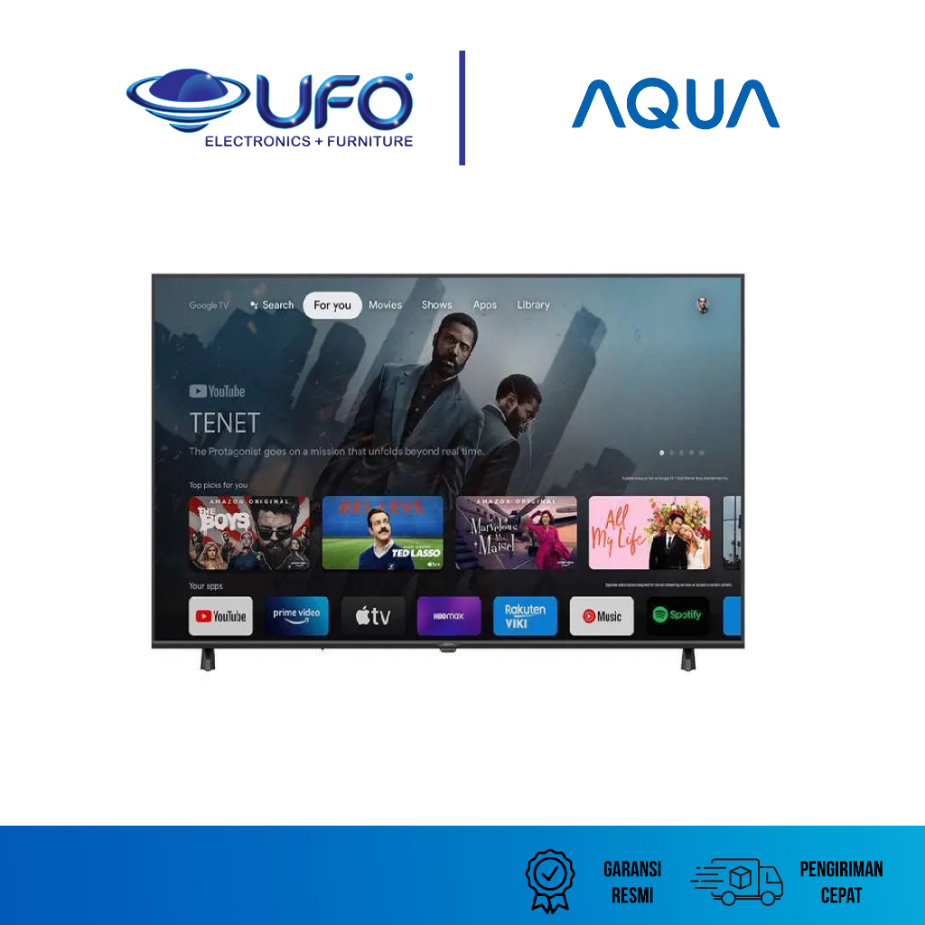 LED AQUA ANDROID TV AQUA 43 INCH ANDROID SMART FULL HD FHD AQT43K85FFX