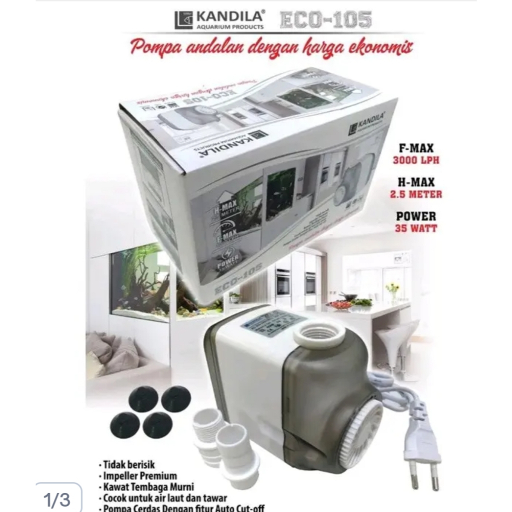 Kandila Power Head ECO-105 3000 LPH H2.5M Filter Pompa Air 105