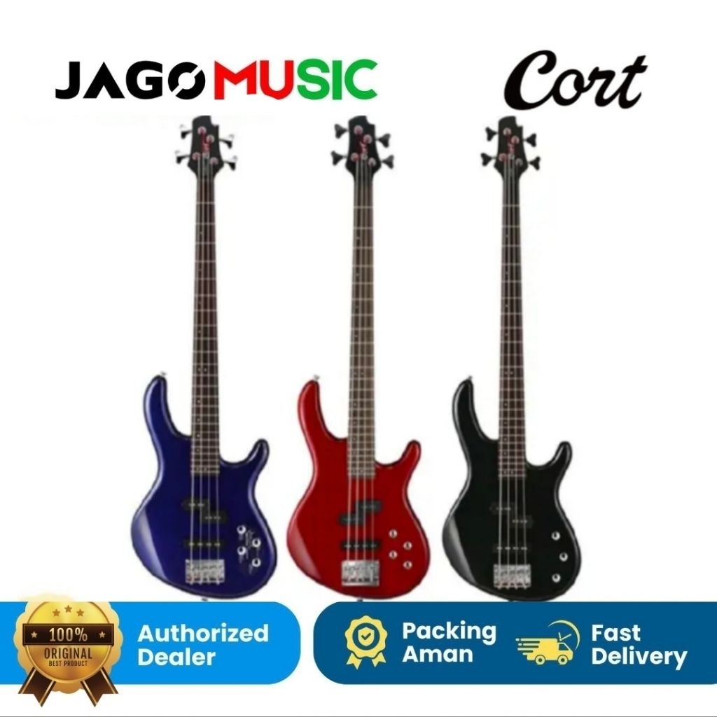 Gitar Bass Cort Action Plus IV 4String Aktif Guitar Cort Action + IV Senar Original Cort