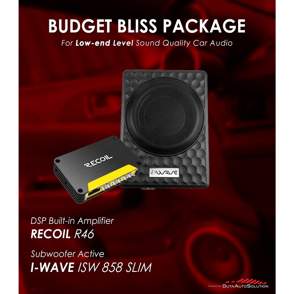 Paket Audio Mobil I Budget Bliss Package I Paket Audio Harga terjangkau DSP Processor Recoil + Subwo