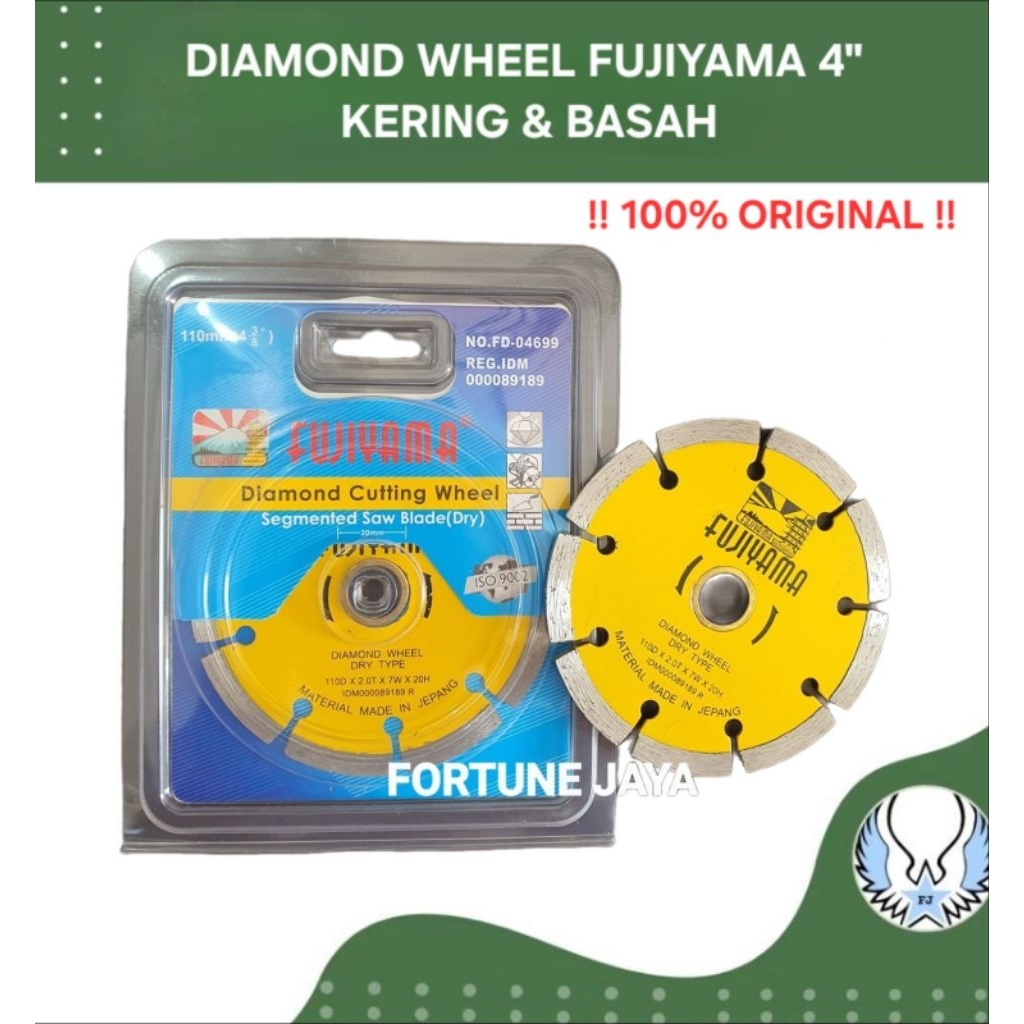 DIAMOND WHEEL FUJIYAMA KERING BASAH / MATA GERINDA GRINDA POTONG KERAMIK GRANITE FUJIYAMA DRY KERING
